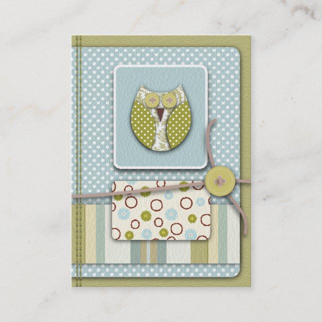Ugglapåminnelsekort Visitkort (Framsida)