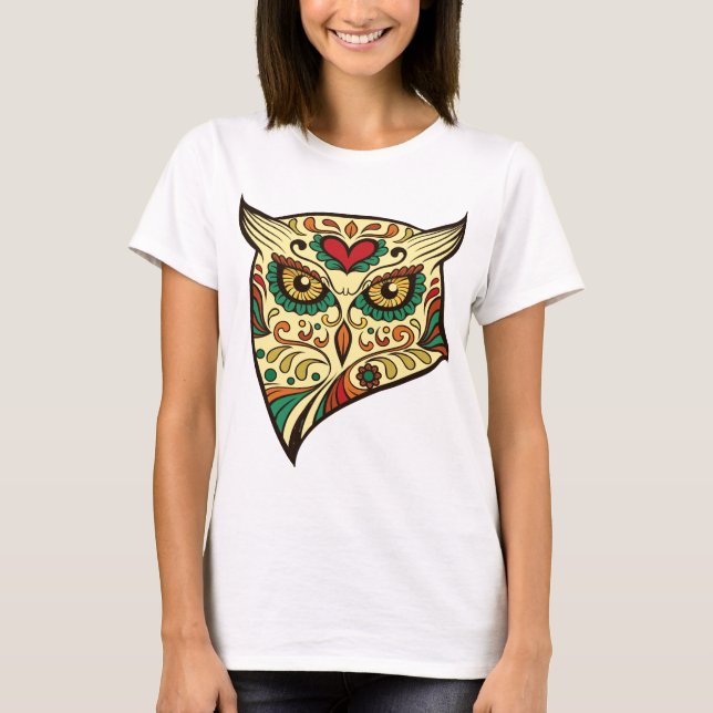Ugglasockerskalle Tee Shirt (Framsida)