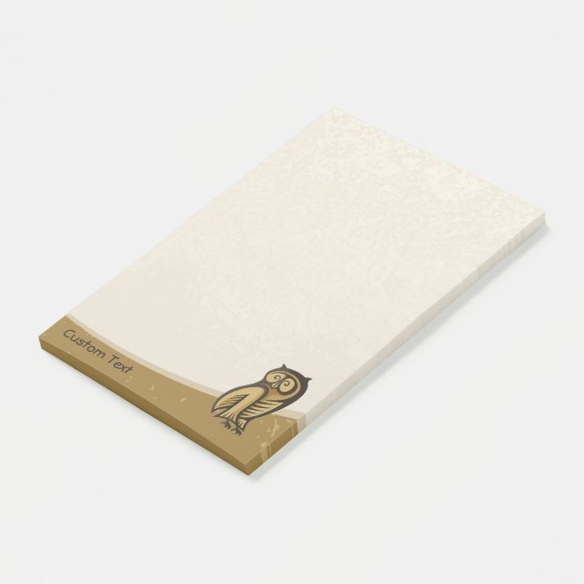 Ugglasymbol Färg Post-it Block (Vinklad)