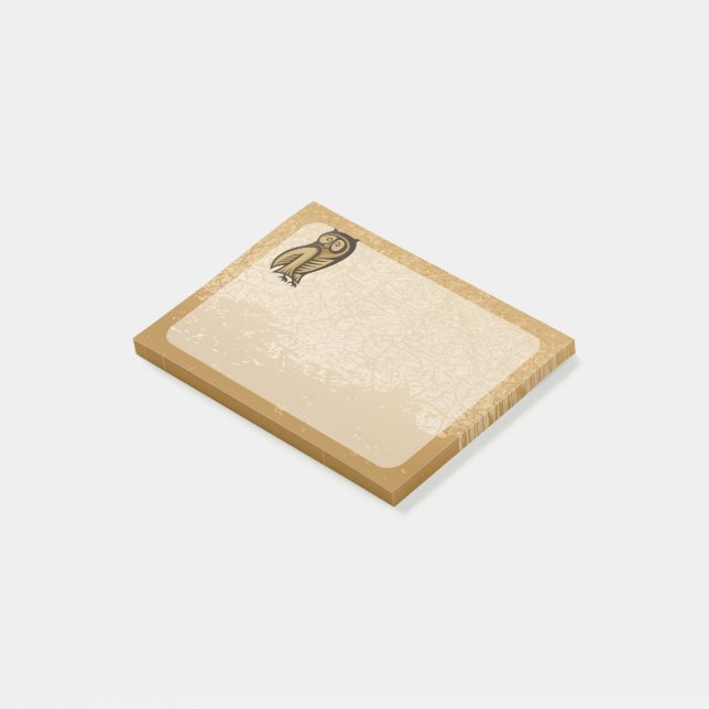 Ugglasymbolfärg Post-it Block (Vinklad)