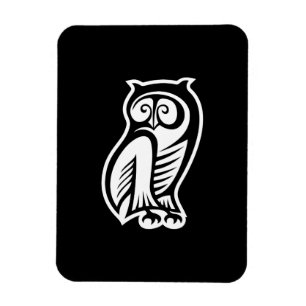 Ugglasymbolvit Magnet