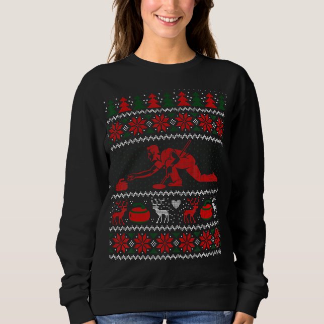 Ugglata rader av Curling Stones Curler & Curling T Shirt (Framsida)
