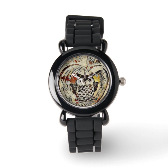 Ugglateckning Armbandsur (Framsida)