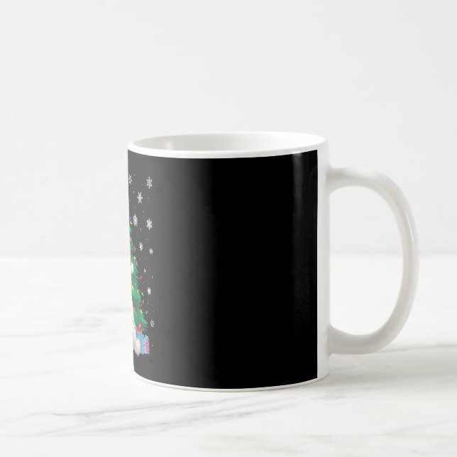 Ugglatt Sweater Julafton Träd Ljus Underbar Pyrene Kaffemugg (Höger)
