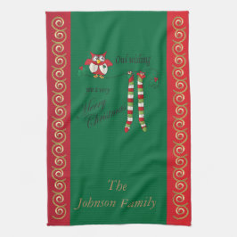 UgglaWish dig god jul Kökshandduk