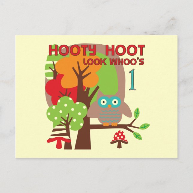 Uggle Första Födelsedags T-shirts och presenter Vykort (Framsida)