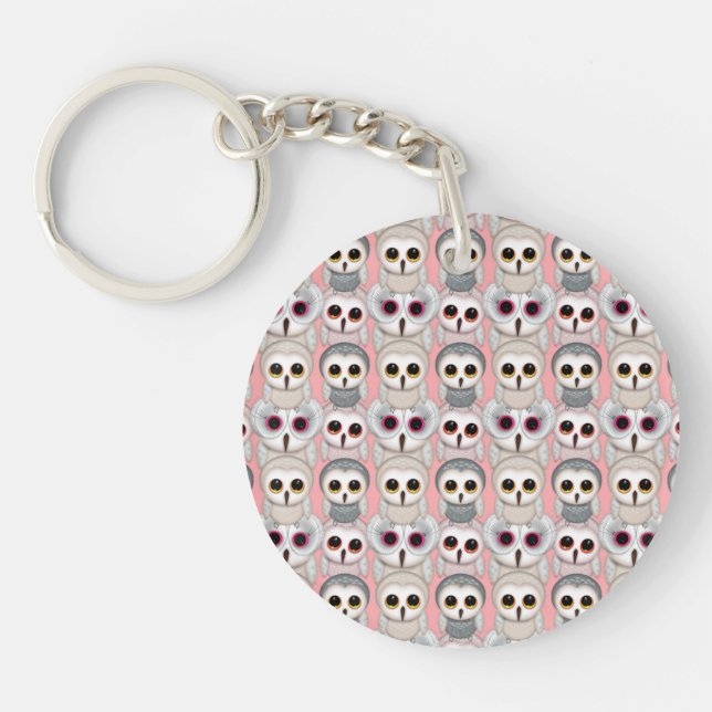Ugglebarn på rosa mönster (Framsidan)