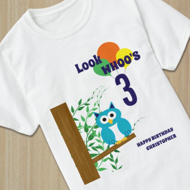 Ugglefödelsedag T Shirt (Skapare uppladdad)