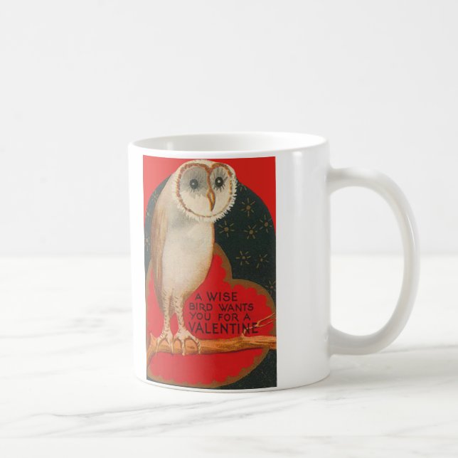 Ugglehjärta Träd Stjärnor Alla Hjärtans Dag Kaffemugg (Höger)