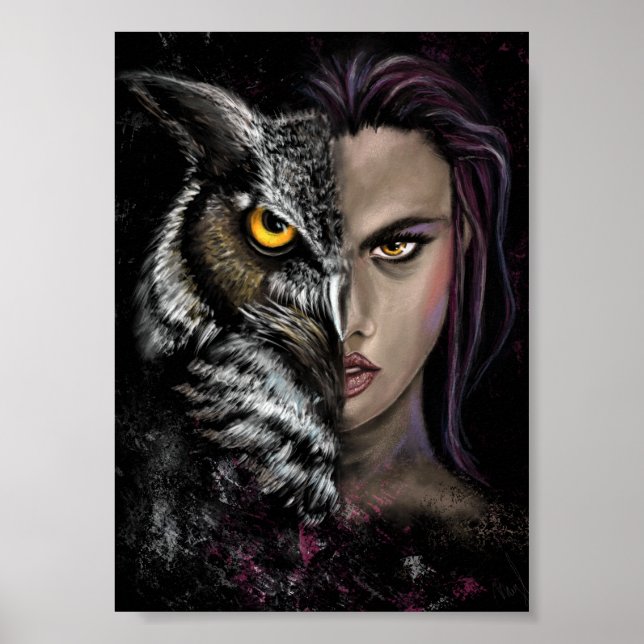 Ugglepige - Känslosamling Poster - Målning (Framsidan)