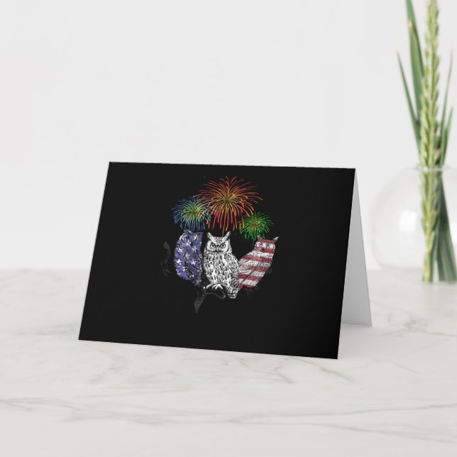 Ugglepresent | 4 juli-uggla kort (Framsida)
