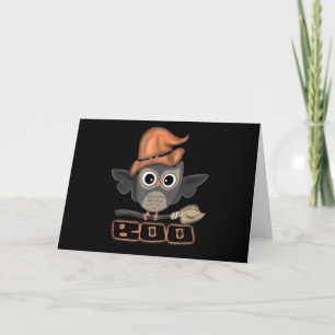 Ugglepresent Boo söt uggla barn Halloween brun u Kort