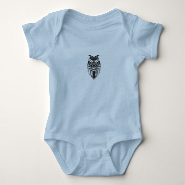 Ugglestdesignad barnbodys t shirt (Framsida)