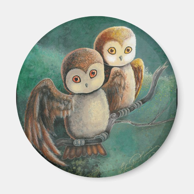 Ugglevänner Ugglekonst Magnet (Framsidan)