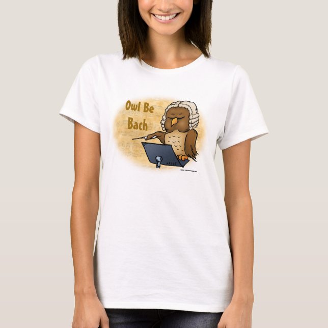 Ugglig rolig Bach T-shirt (Framsida)