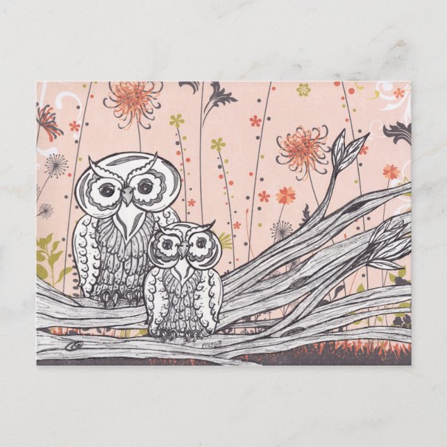 Ugglor 15 vykort (Framsida)