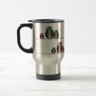 Ugglor binder på travel mug resemugg