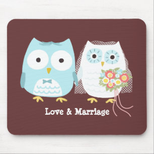 Ugglor Bröllop Bride and Groom Cute Newlyweds Musmatta