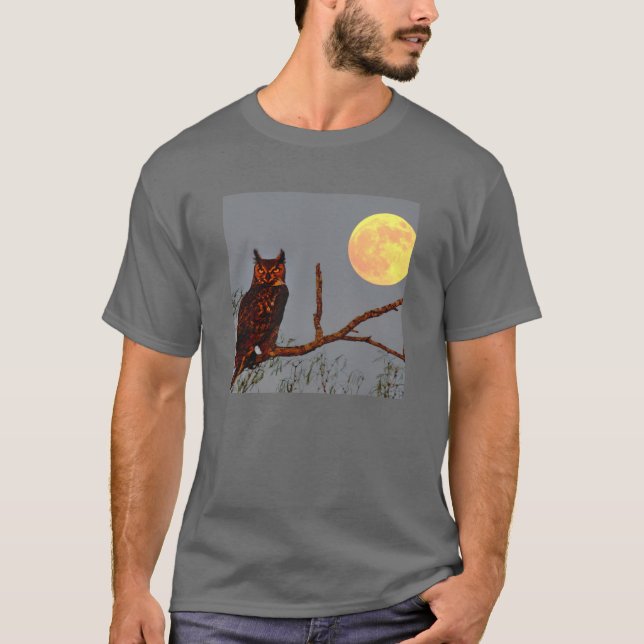 Ugglor | Fullmåne T Shirt (Framsida)