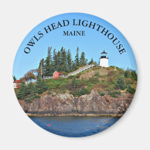 Ugglor Head Lighthouse, Maine Round Magnet