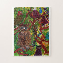 Ugglor i pussel för träd #2