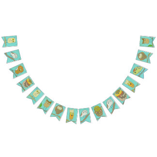 Ugglor i skogpartybaner vimplar