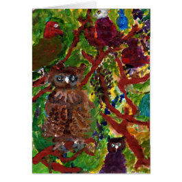 Ugglor i träd, #2 hälsningskort
