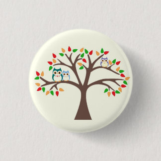 Ugglor i träd knapp