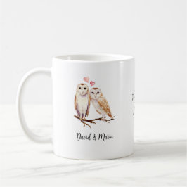 Ugglor Par i kärlek Kaffemugg