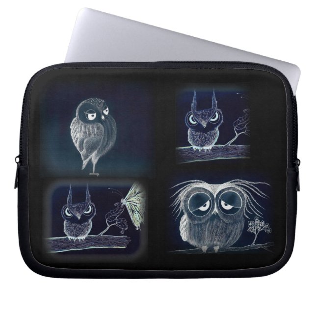 Ugglor ugglor, ugglor - Neoprenelaptop sleeve 10 (Framsidan)