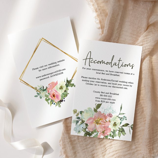 Uggskal och  Blommigt-Bröllop-höljeskort Tilläggskort (Skapare uppladdad)