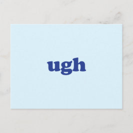 "ugh" blå, ljusblå postkort vykort