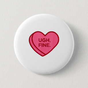 Ugh Bra Anti Valentines Day Sarktisk Hjarta  Knapp
