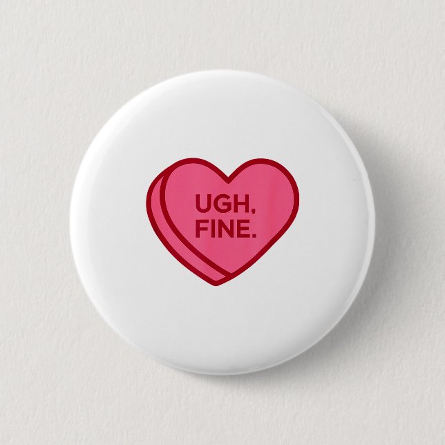 Ugh Bra Anti Valentines Day Sarktisk Hjarta  Knapp (Framsida)
