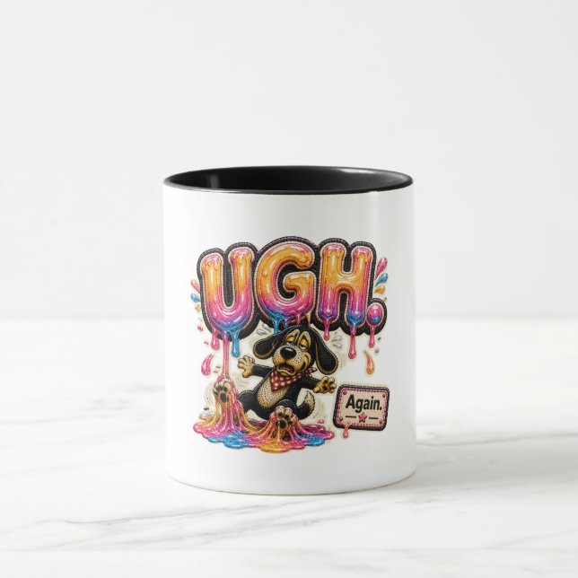 Ugh Igen Personlig Rolig Sarksatisk Mugg (Center)