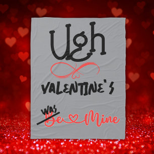 Ugh Valentine's - var min på grått Fleecefilt