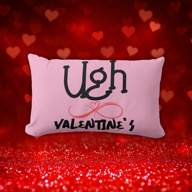 Ugh Valentine's - var min på rosan | Lumbarkudde (Skapare uppladdad)