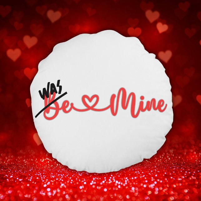 Ugh Valentine's - var min på vitt | Rund Kudde (Skapare uppladdad)