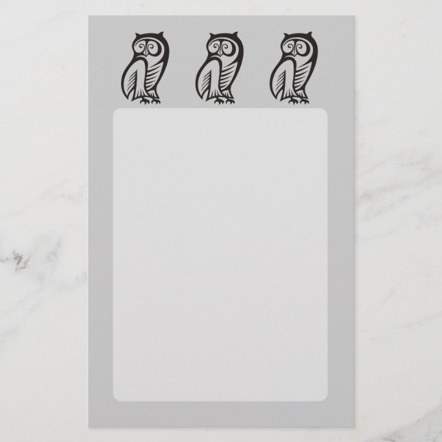 Ugla Symbol Svart Flygblad (Framsidan)