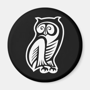 Ugla Symbol Vit Magnet