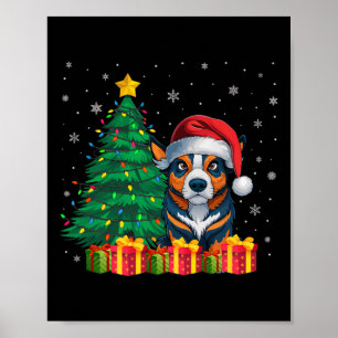 Ugly Australian Cattle Santa Hat jul Ljus Poster