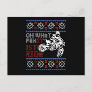 Ugly Bike jul Motocross Motorcle Julafton Gift Vykort