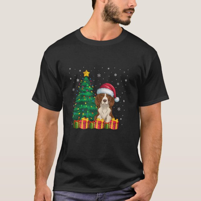 Ugly Brittany Spain Santa Hat jul Ljus D T Shirt (Framsida)