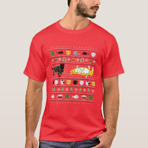 Ugly Cat God jul Ugly Sweater - Cute Julafton T Shirt