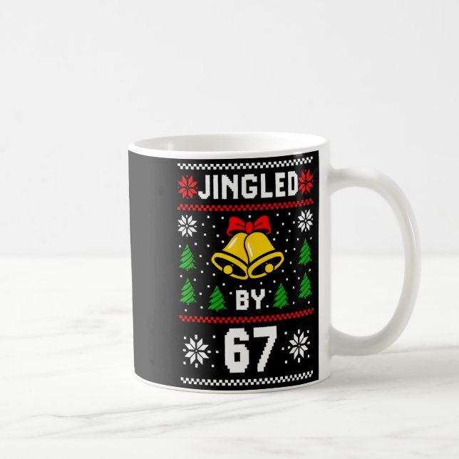 Ugly Christmas 67 Meme Design Funny Six Seven Hand Kaffemugg (Höger)