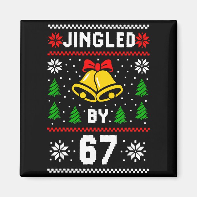 Ugly Christmas 67 Meme Design Funny Six Seven Hand Magnet (Framsidan)