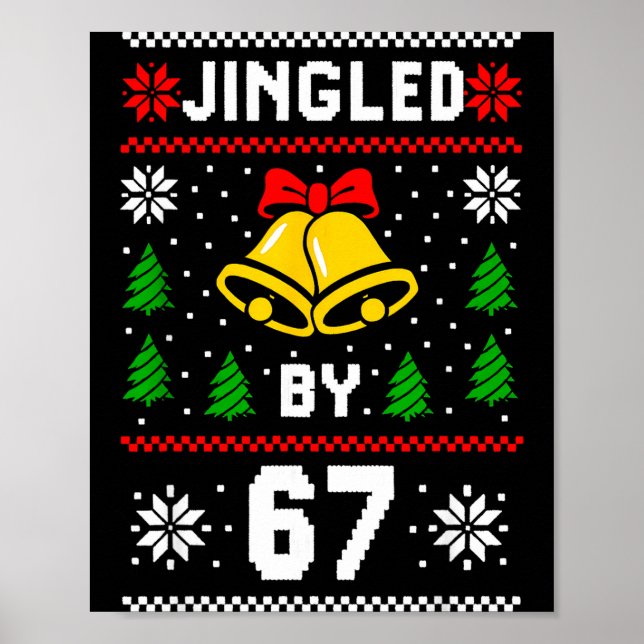 Ugly Christmas 67 Meme Design Funny Six Seven Hand Poster (Framsidan)