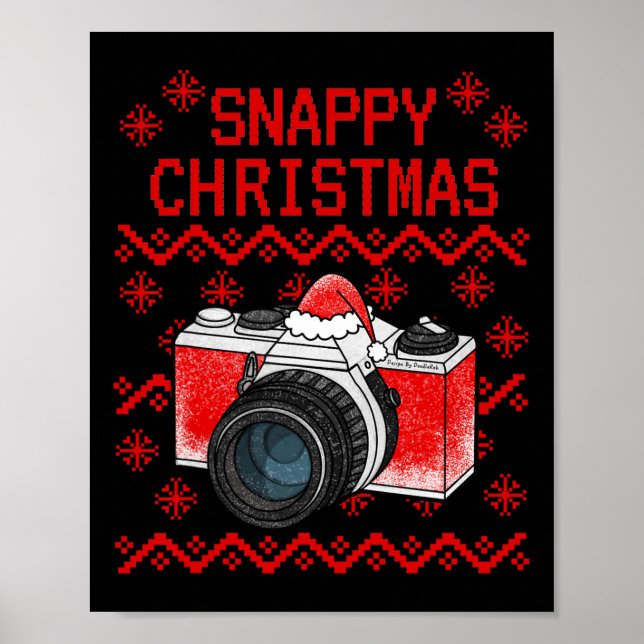 Ugly Christmas Camera Photographer Xmas Photograph Poster (Framsidan)