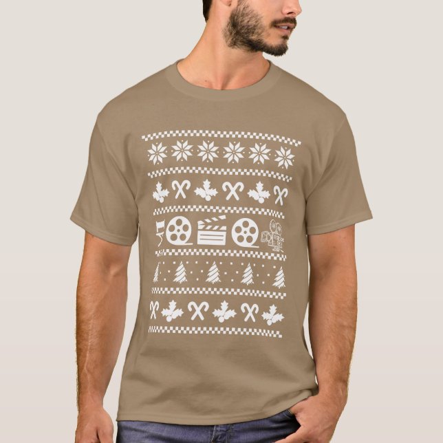 Ugly Christmas Film Set Movie Fan girl T Shirt (Framsida)