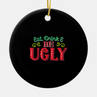 Ugly christmas julgransprydnad keramik